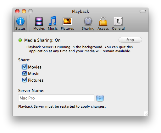 Video playback software